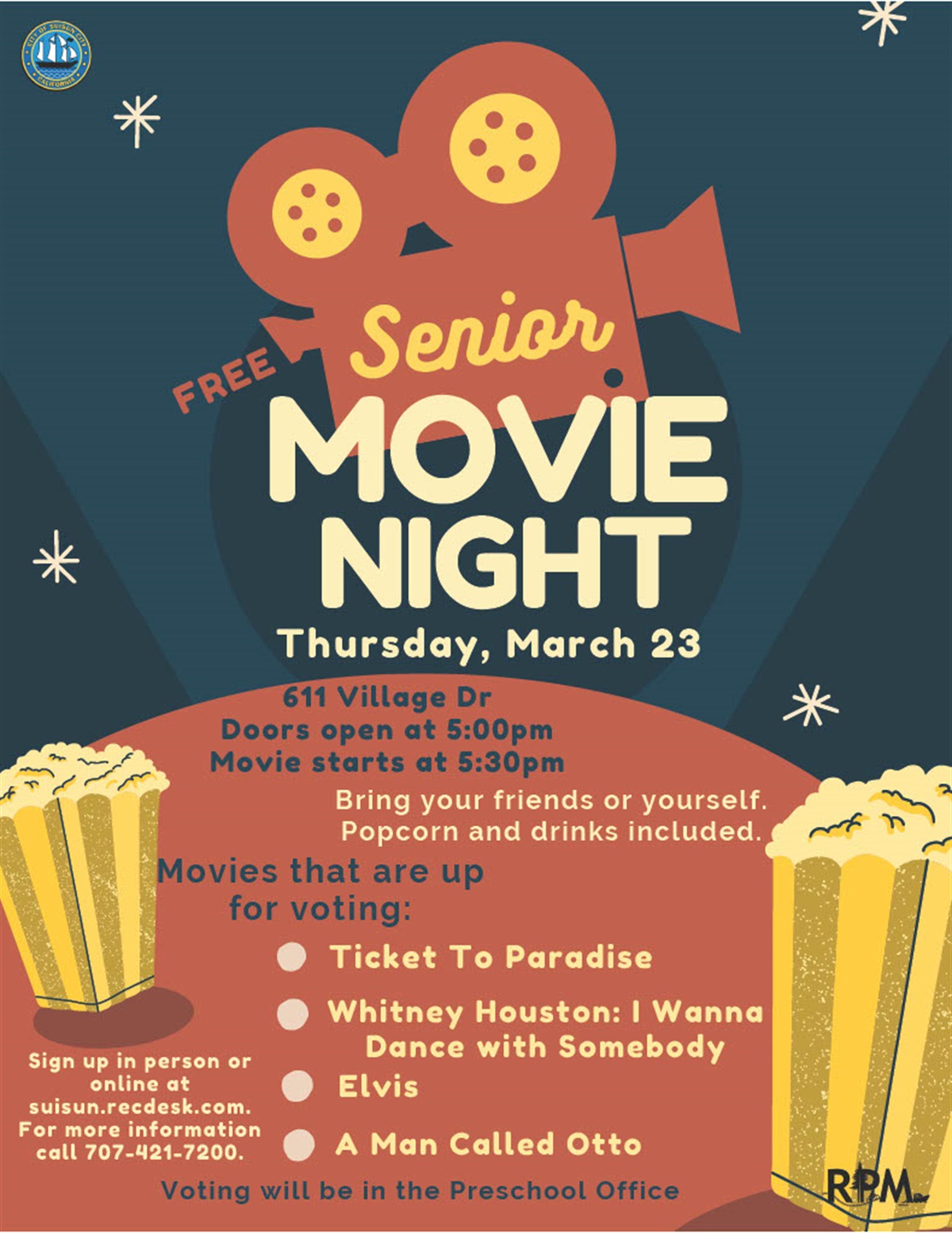 Senior Movie Night! - Suisun City, CA